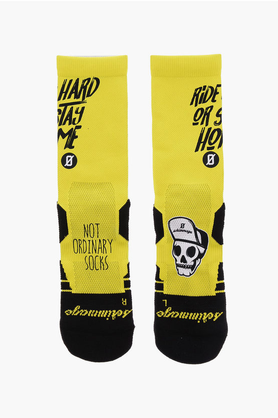 Scrimmage Stretch Long Ride Hard Socks In Yellow